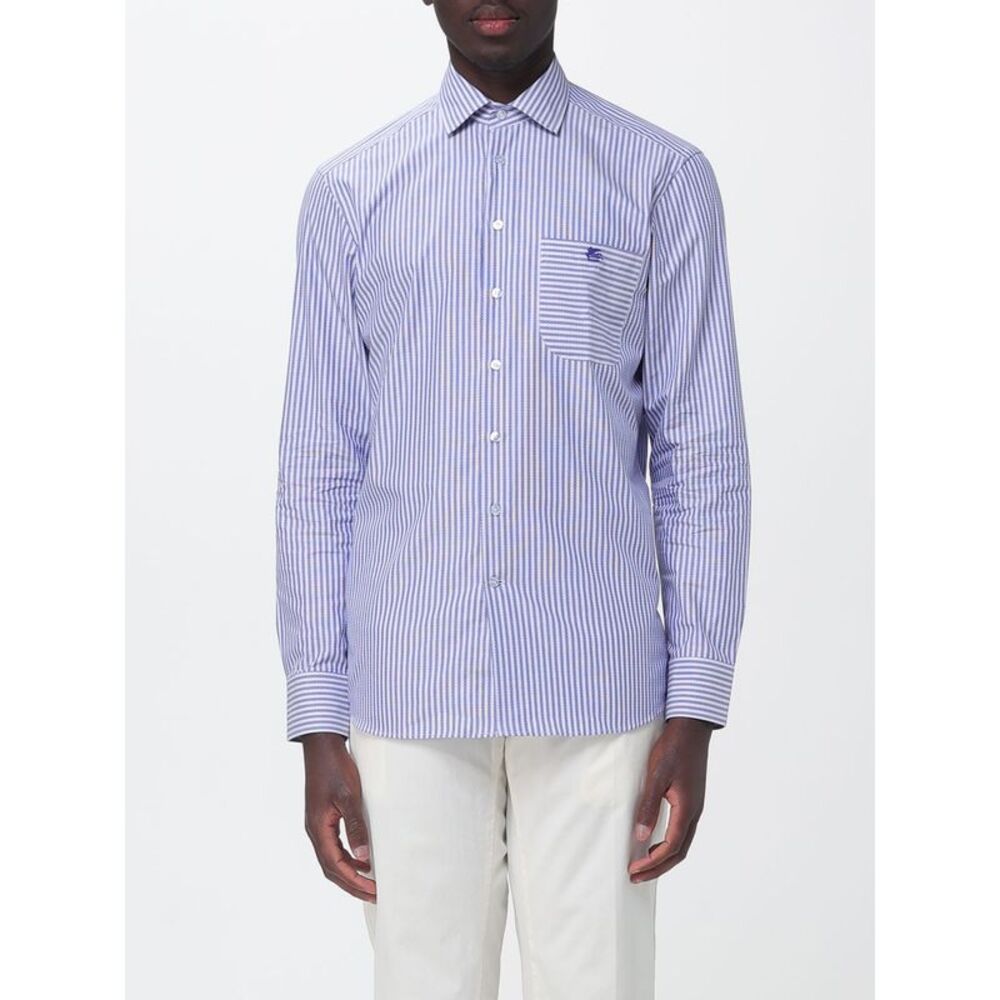 Etro Shirt Men Gnawed Blue